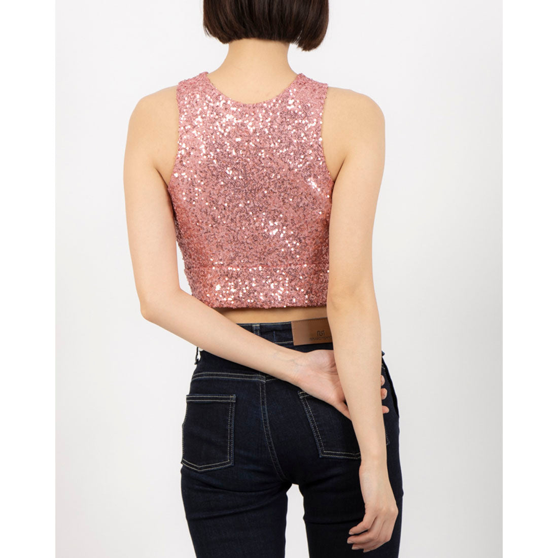 RINASCIMENTO Cross Front Sequin TOPS