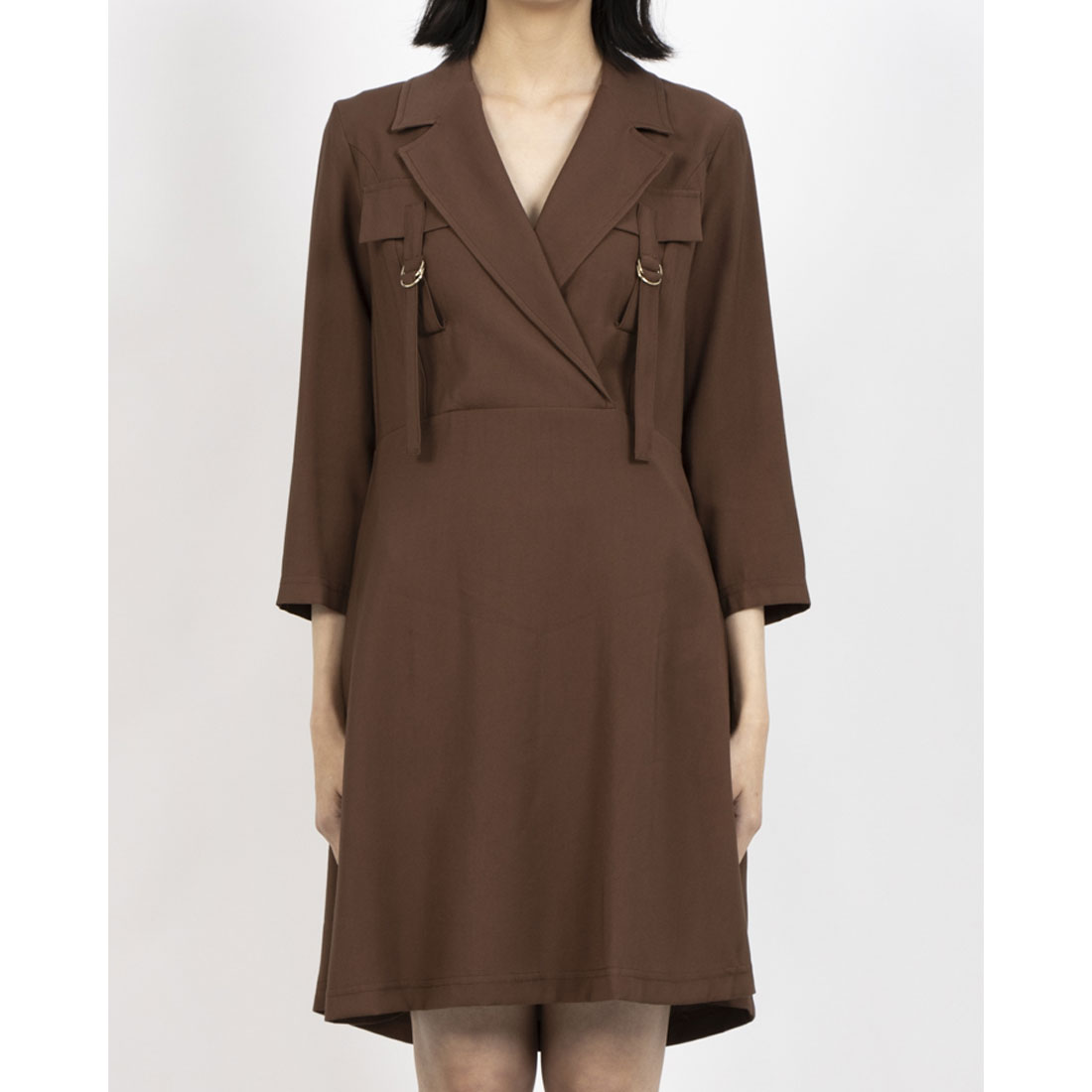 リナシメント RINASCIMENTO ポケットデザインテーラードカラーOP （Cioccolato） Cioccolato