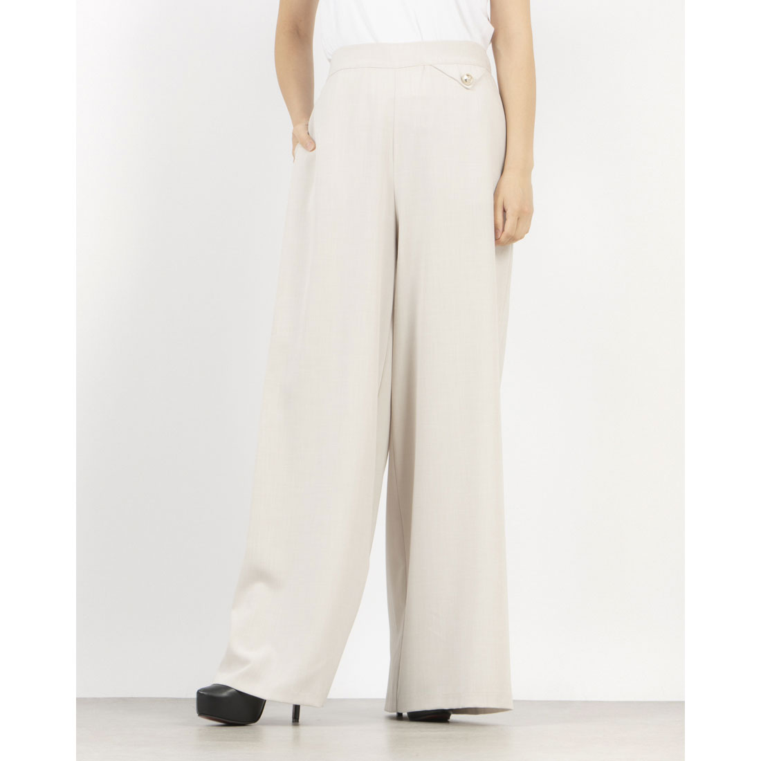 リナシメント RINASCIMENTO 金ボタンフラップワイドPT （Perla Grigio） Perla Grigio