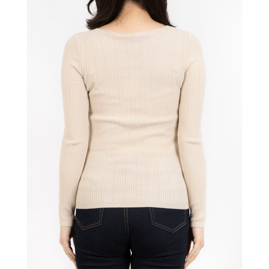RINASCIMENTO Belt Design Rib Knit TOPS