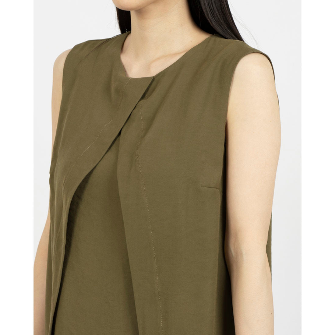 リナシメント RINASCIMENTO ジレレイヤードOP （Militare Verde） Militare Verde