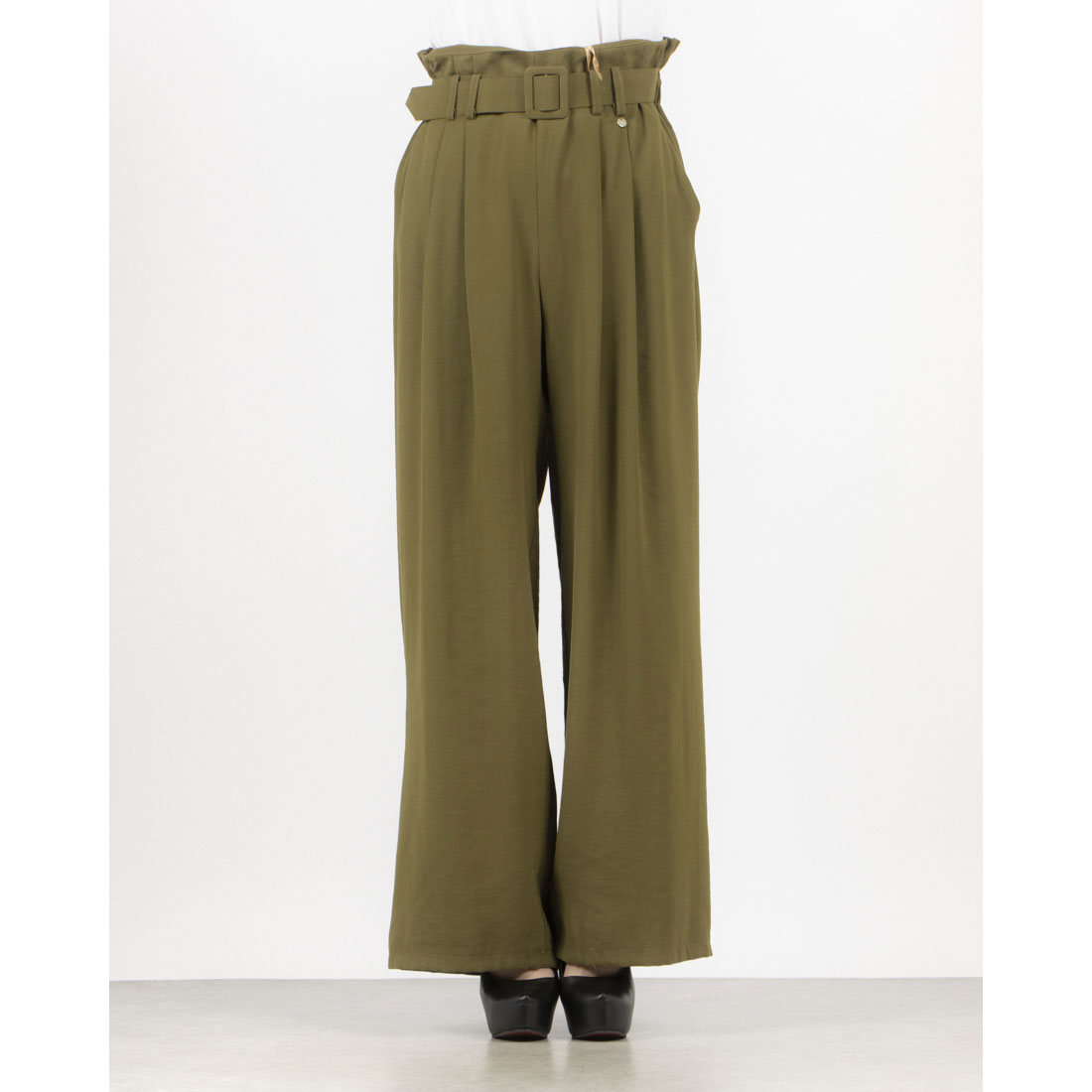 リナシメント RINASCIMENTO ベルト付ワイドPT （Militare Verde） Militare Verde