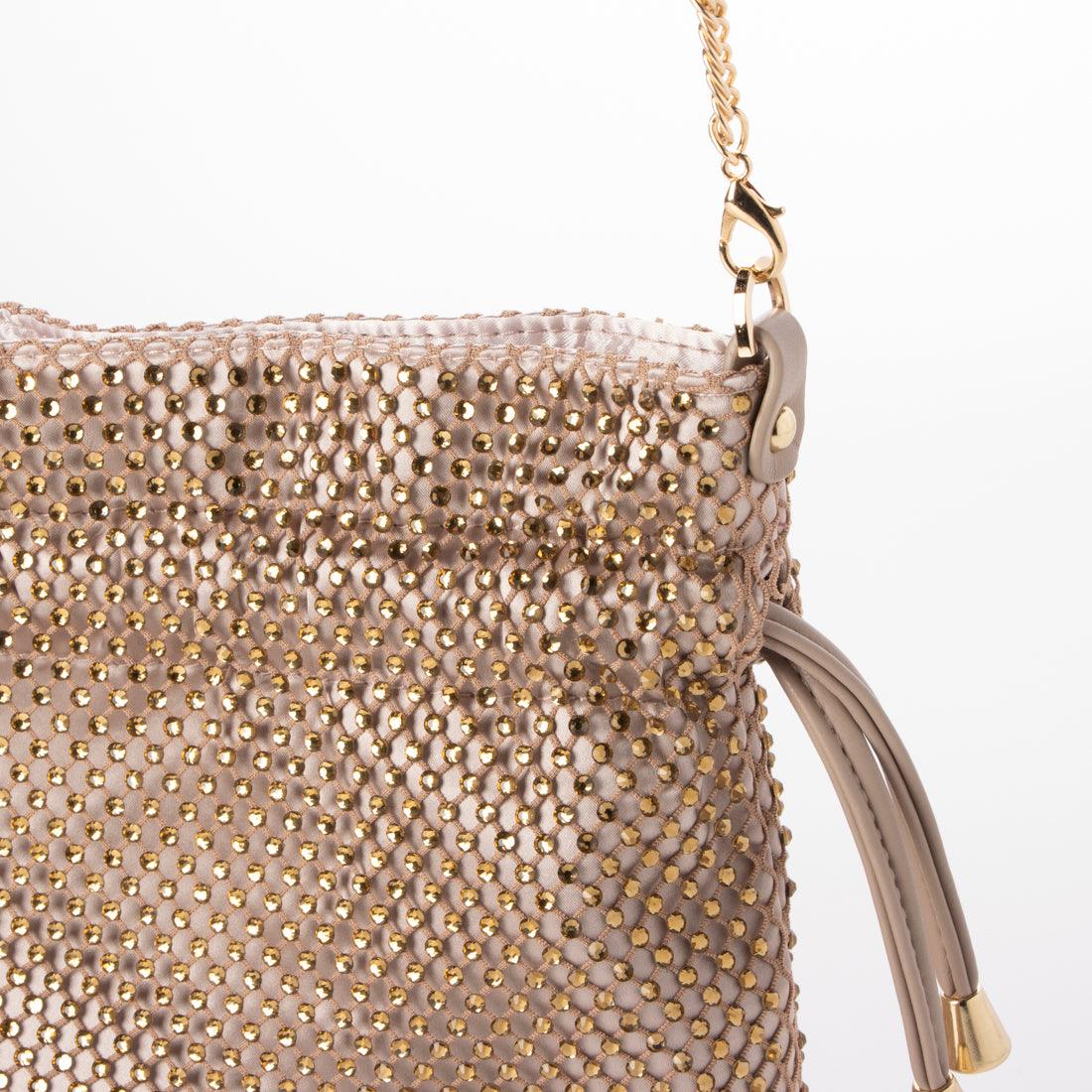 リナシメント RINASCIMENTO ビジュー巾着ミニBAG （Rosa Cipria） Rosa Cipria