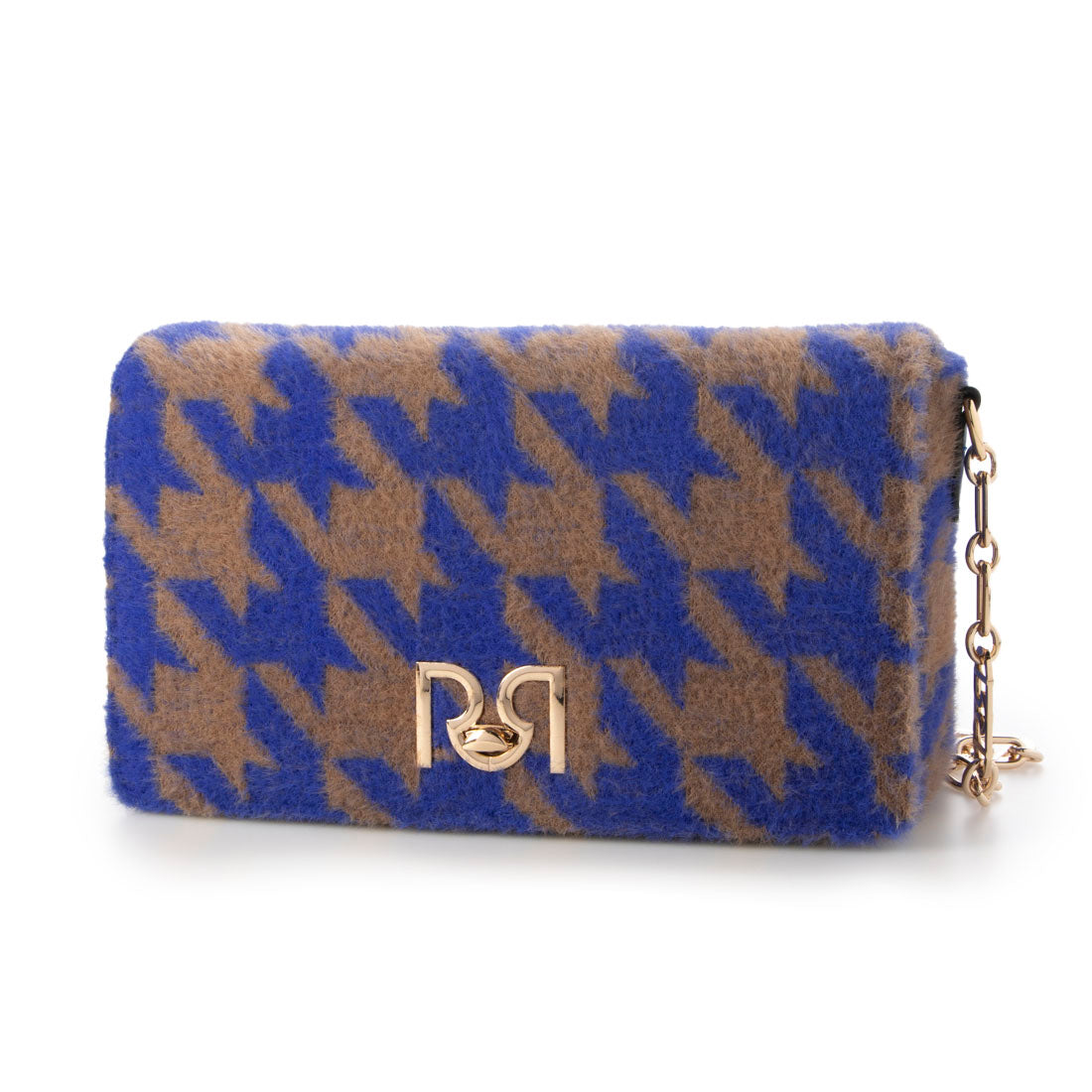 リナシメント RINASCIMENTO 千鳥柄シャギーBAG （Blu Cina） Blu Cina