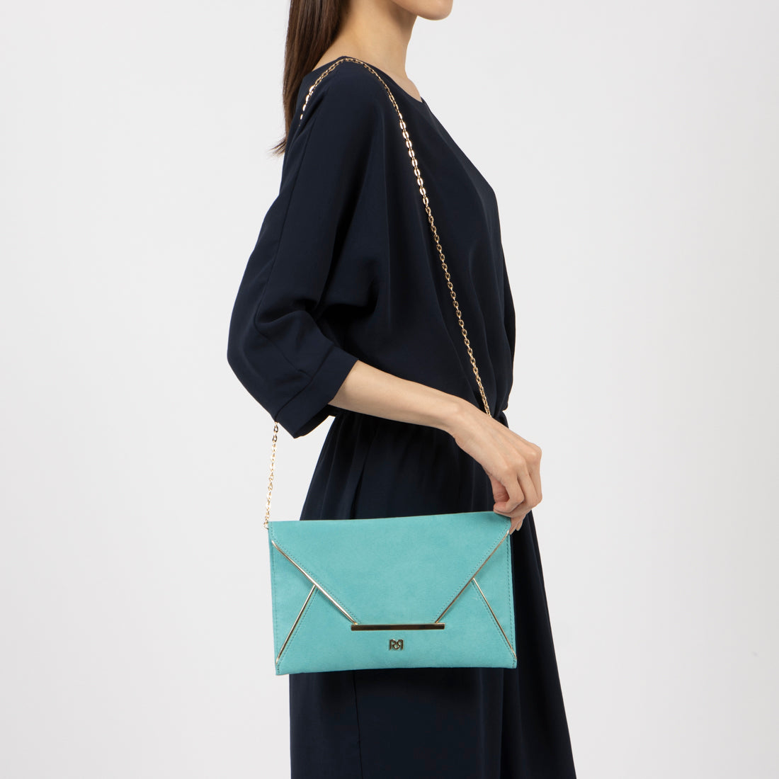 リナシメント RINASCIMENTO スエードクラッチBAG （Turchese Azzurro） Turchese Azzurro