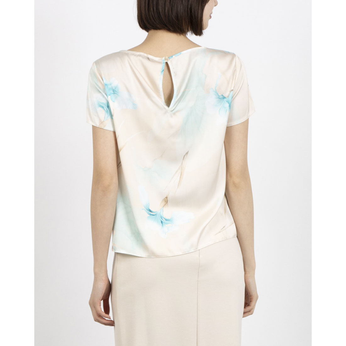 リナシメント RINASCIMENTO フラワーブラウス （var.Turchese） var.Turchese