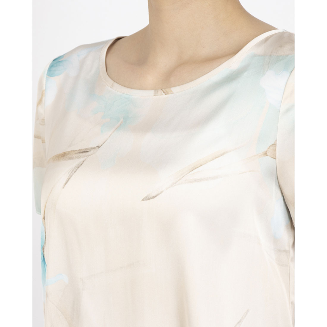 リナシメント RINASCIMENTO フラワーブラウス （var.Turchese） var.Turchese