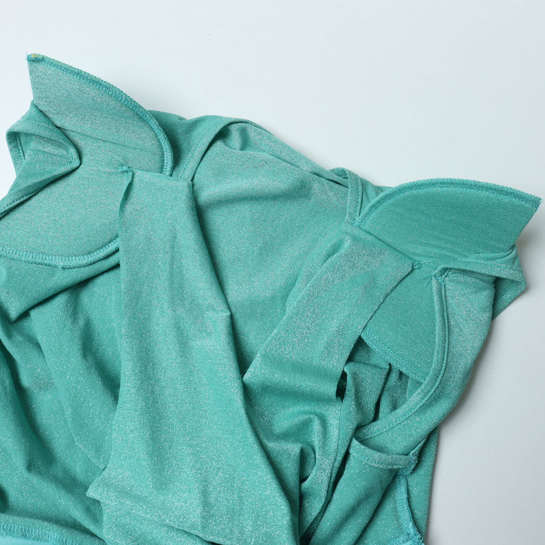 リナシメント RINASCIMENTO ドレープネックラメマキシワンピース （Acqua Verde） Acqua Verde