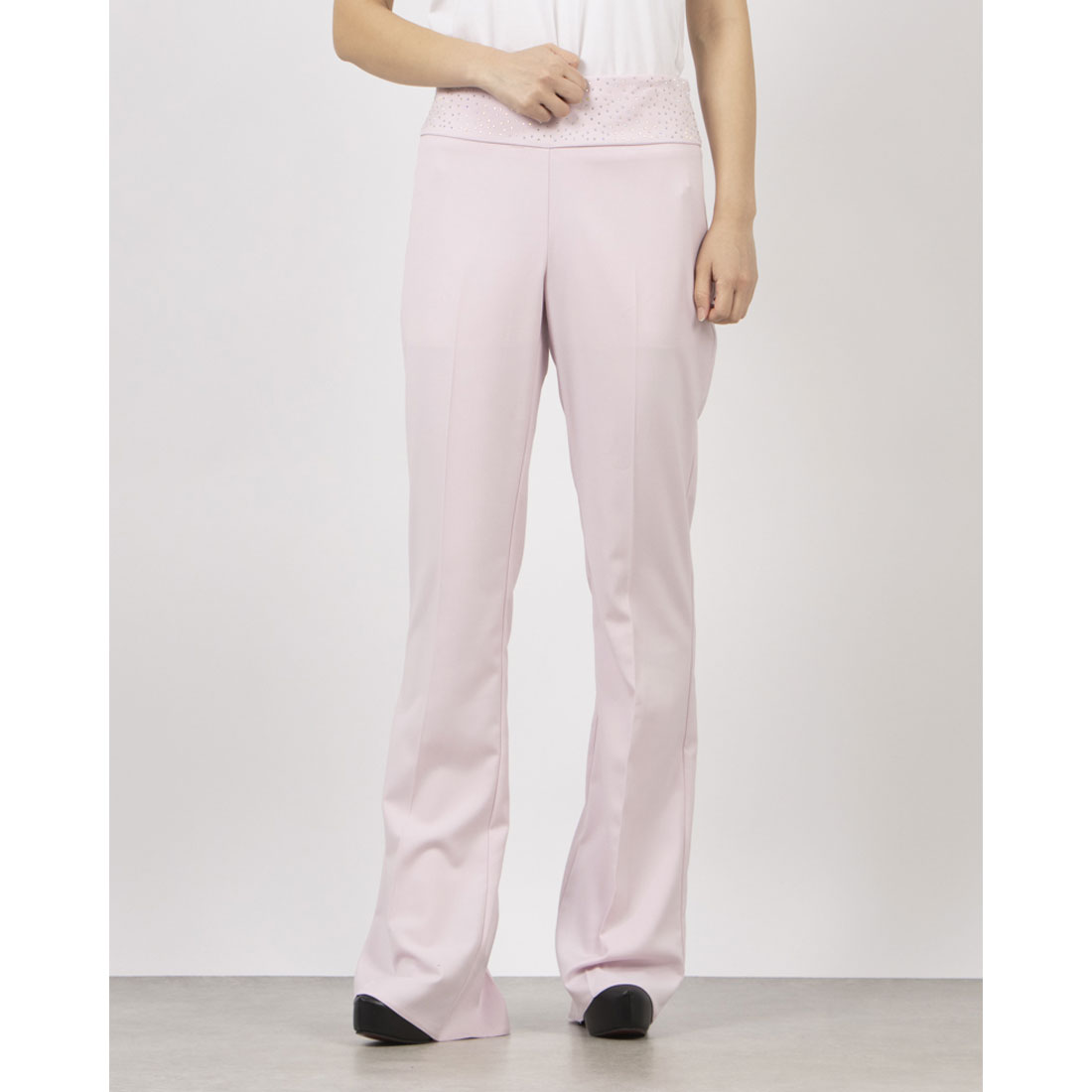 リナシメント RINASCIMENTO ウエストビジューセンタープレスパンツ （Rosa Confetto） Rosa Confetto