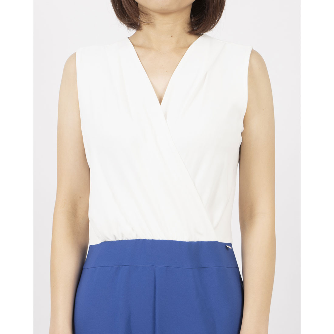 リナシメント RINASCIMENTO カシュクールバイカラーオールインワン （var.Blu Cina） var.Blu Cina