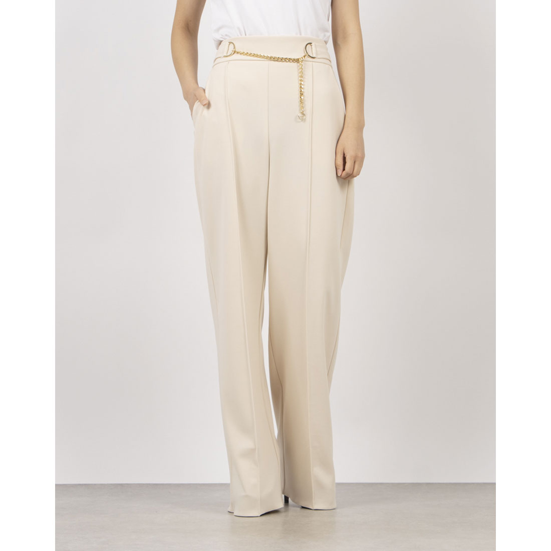リナシメント RINASCIMENTO ウエストポイントセンターステッチワイドパンツ （Beige Chiaro） Beige Chiaro