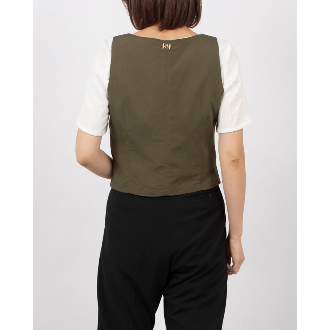 リナシメント RINASCIMENTO リネンスクエアネックベスト （Militare Verde） Militare Verde