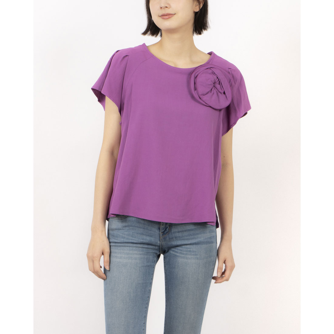 リナシメント RINASCIMENTO フラワーポイントタックトップス （Iris） Iris