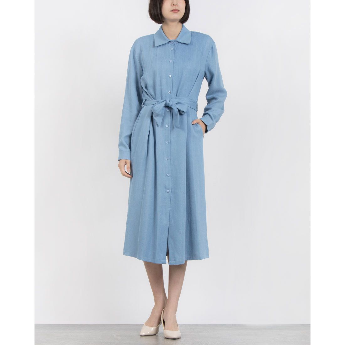 リナシメント RINASCIMENTO デニムライクシャツワンピース （Azzurro） Azzurro