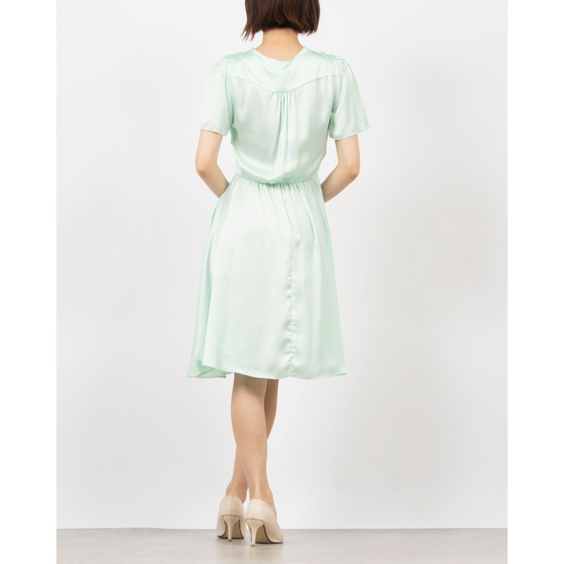 リナシメント RINASCIMENTO ギャザーフレアワンピース （Acqua Verde） Acqua Verde