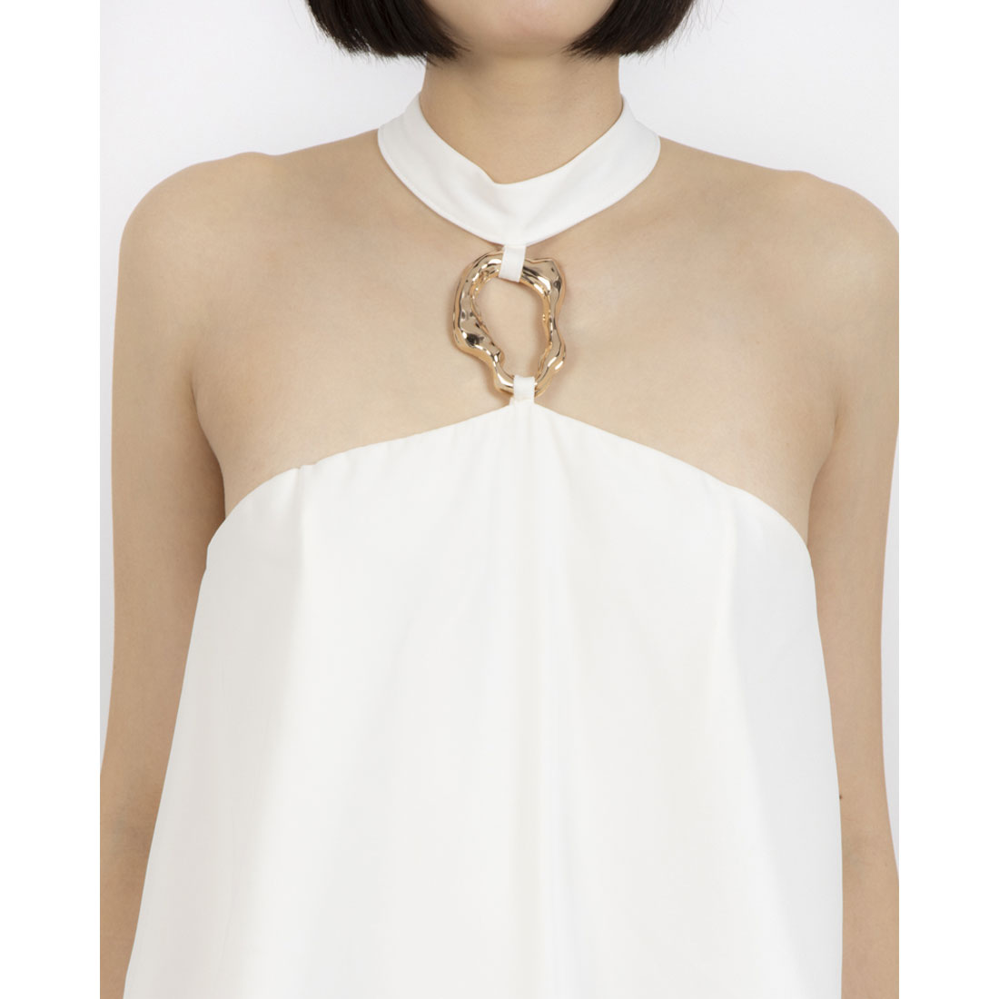 リナシメント RINASCIMENTO グレシアンネックティアードショートオールインワン （Bianco） Bianco