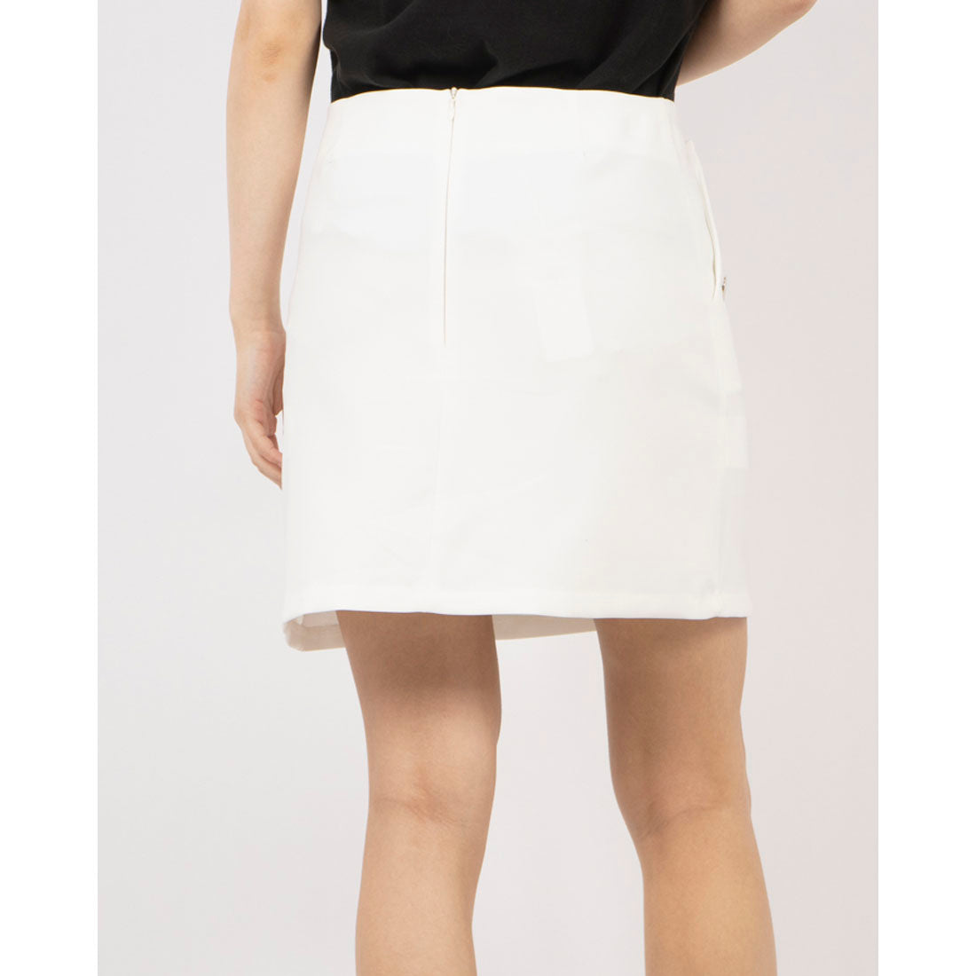 リナシメント RINASCIMENTO 金ボタンデザインスクエアスカート （Panna Bianco） Panna Bianco