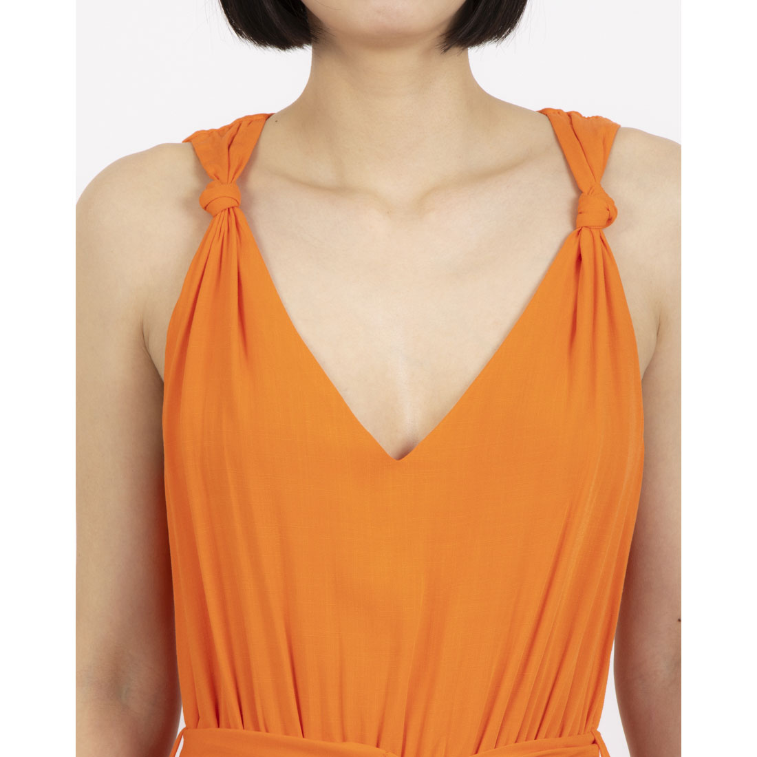 リナシメント RINASCIMENTO Vネックロングワンピース （Arancio） Arancio
