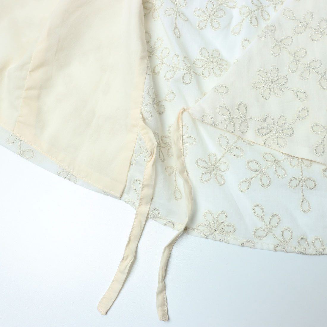 リナシメント RINASCIMENTO ラメエンブロイダリーカシュクールトップス （var.Bianco） var.Bianco