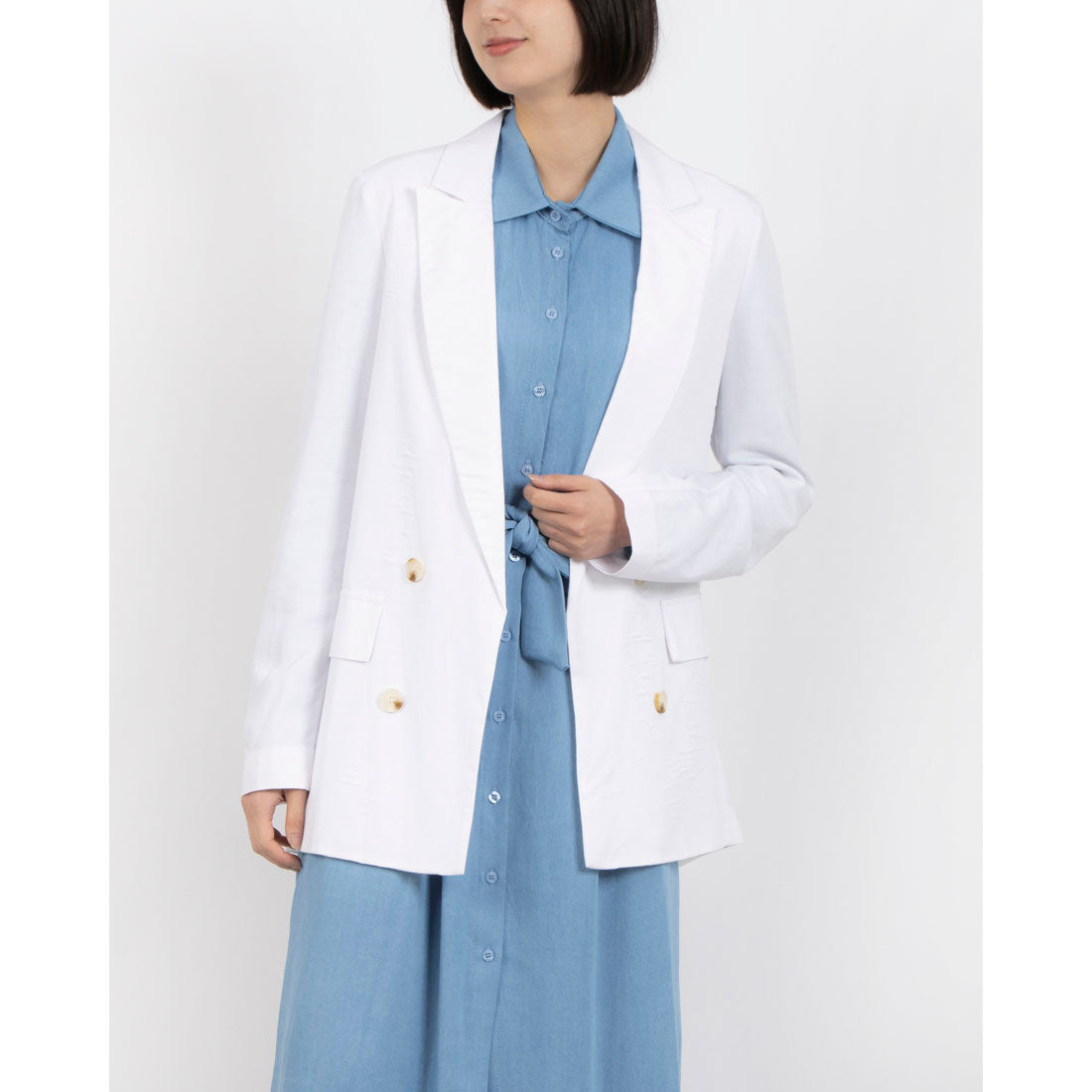 リナシメント RINASCIMENTO リネンダブルジャケット （Bianco） Bianco