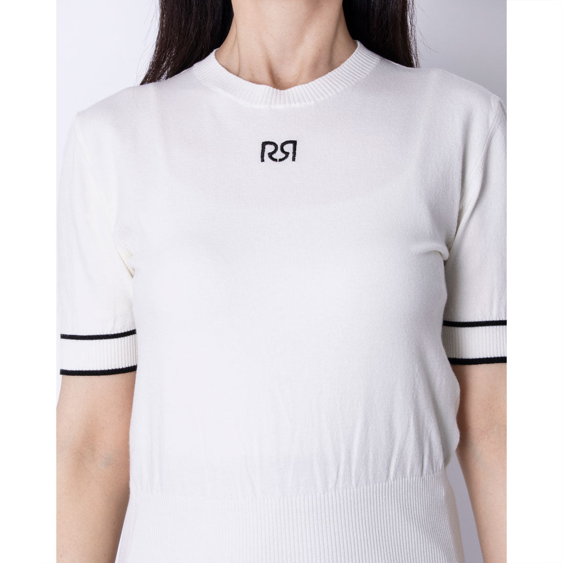 ニット RINASCIMENTO Rinascimento Bicolor Border Switching Knit Top