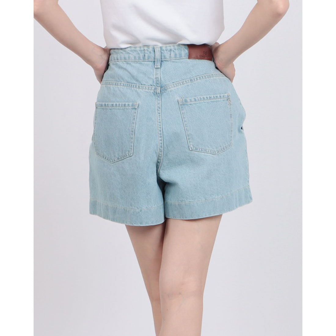 リナシメント RINASCIMENTO タックデニムショートPT （Azzurro） Azzurro