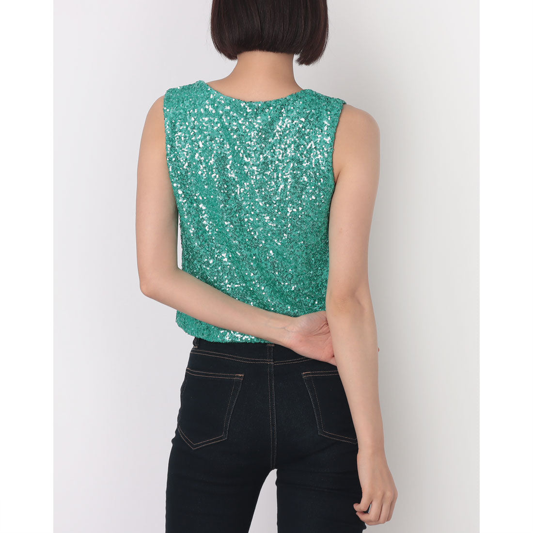 リナシメント RINASCIMENTO ドレープスパンコールTOPS （Acqua Verde） Acqua Verde