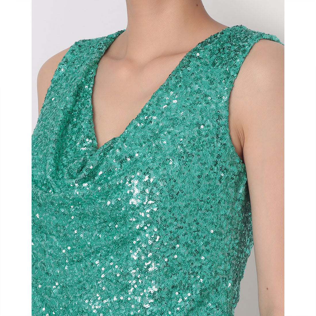 リナシメント RINASCIMENTO ドレープスパンコールTOPS （Acqua Verde） Acqua Verde