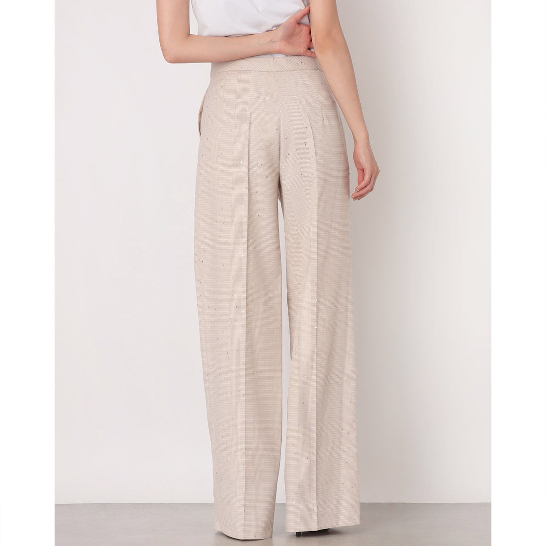 リナシメント RINASCIMENTO スパングルチェックPT （var.Beige Chiaro） var.Beige Chiaro