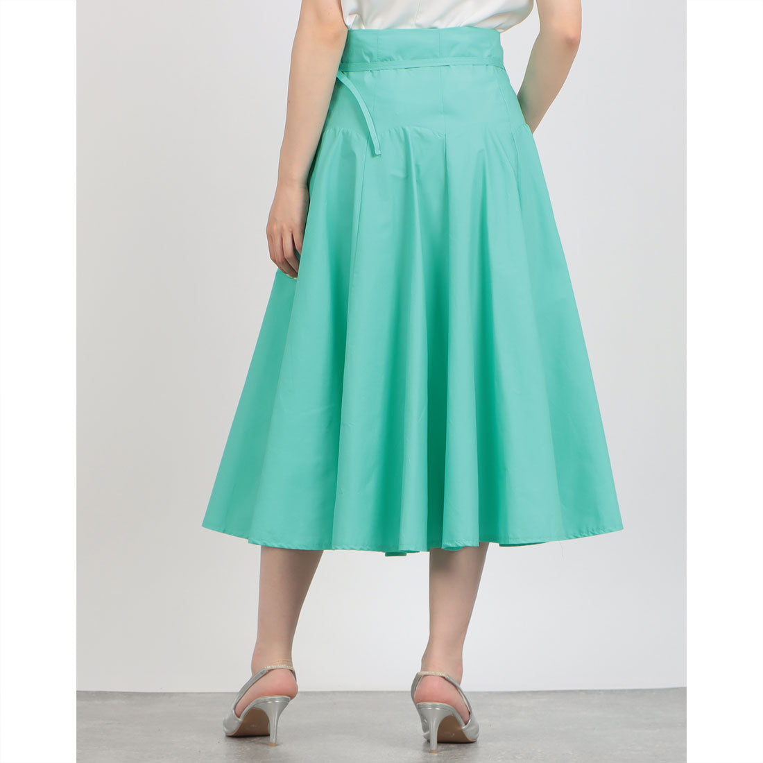 リナシメント RINASCIMENTO ベルトポイントフレアスカート （Acqua Verde） Acqua Verde