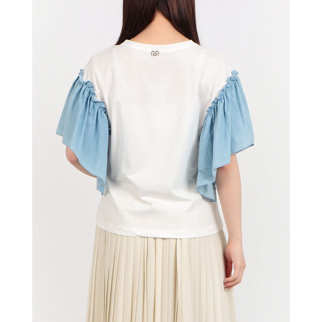 リナシメント RINASCIMENTO ダンガリー切替フレアスリーブTOPS （Panna Bianco） Panna Bianco