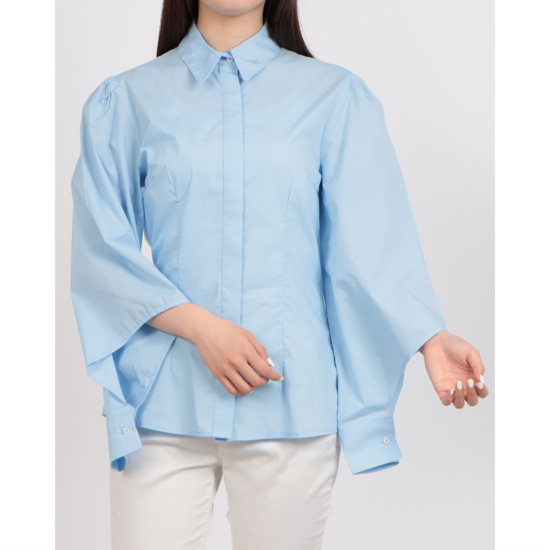リナシメント RINASCIMENTO Rビジュービッグスリーブシャツ （Celeste Azzurro） Celeste Azzurro