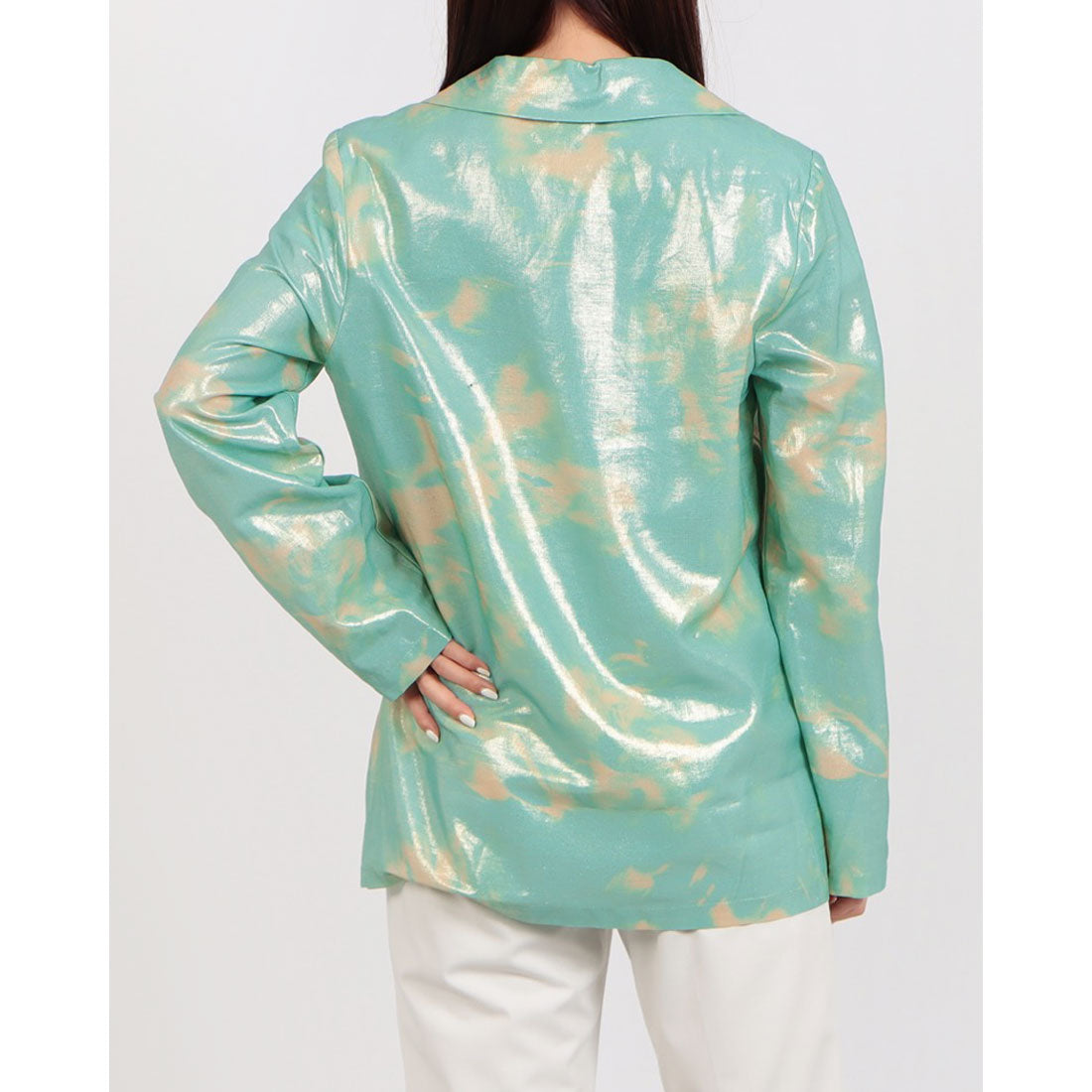 リナシメント RINASCIMENTO タイダイ柄シャイニージャケット （var.Verde Acqua） var.Verde Acqua