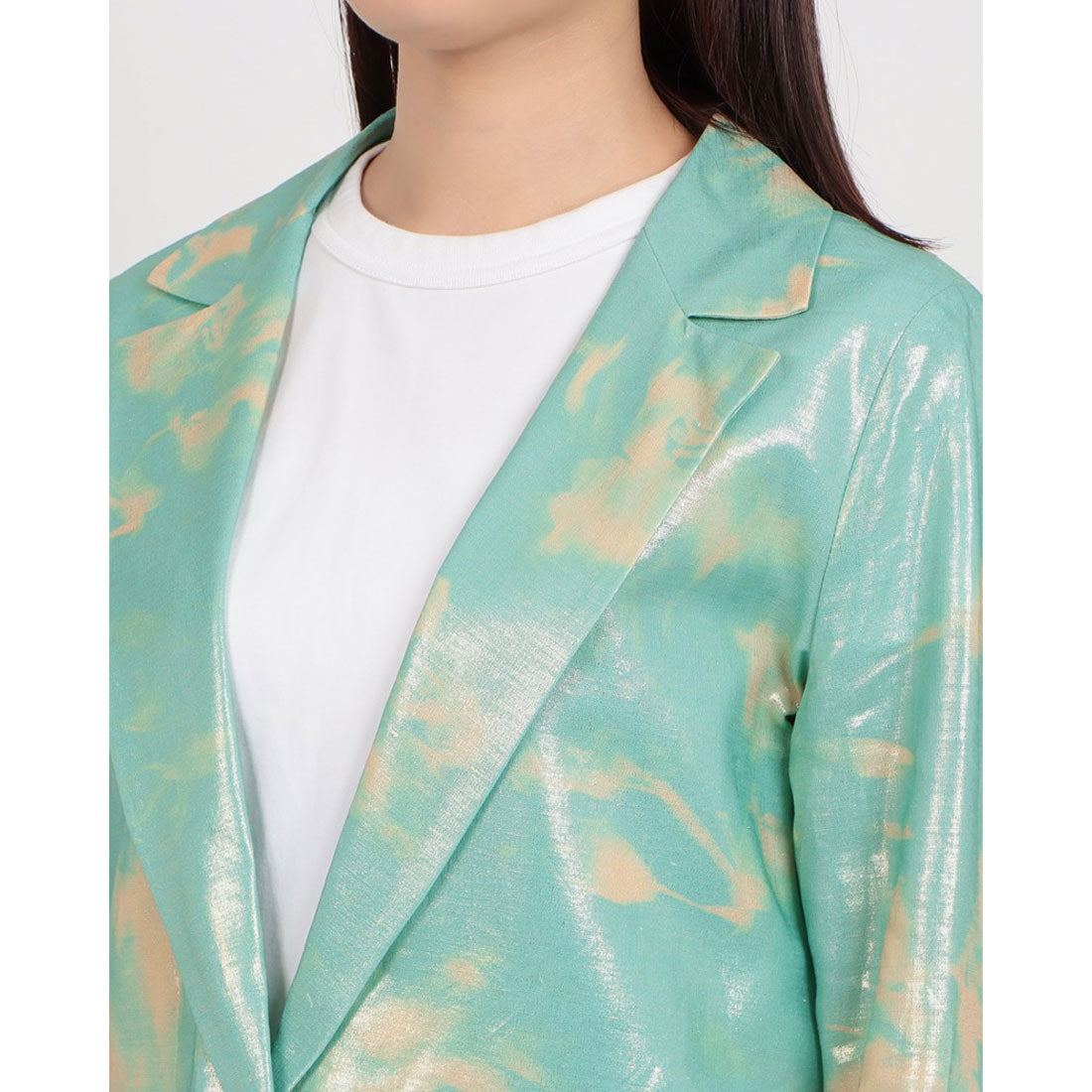 リナシメント RINASCIMENTO タイダイ柄シャイニージャケット （var.Verde Acqua） var.Verde Acqua