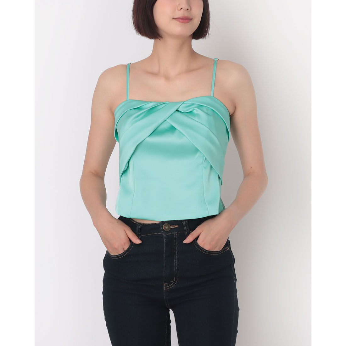 リナシメント RINASCIMENTO タックデザインキャミTOPS （Acqua Verde） Acqua Verde