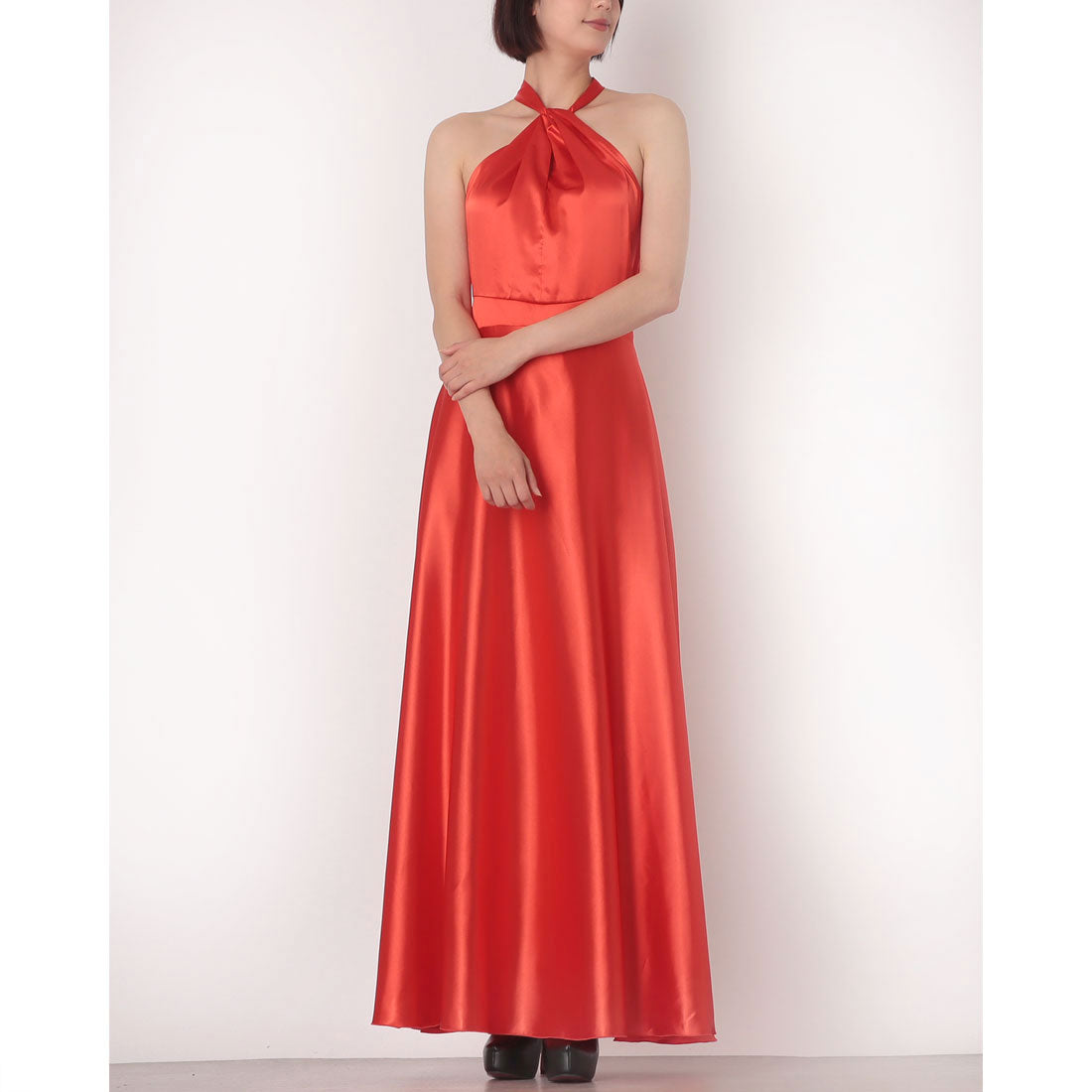 リナシメント RINASCIMENTO アメスリサテンマキシワンピース （Arancio） Arancio