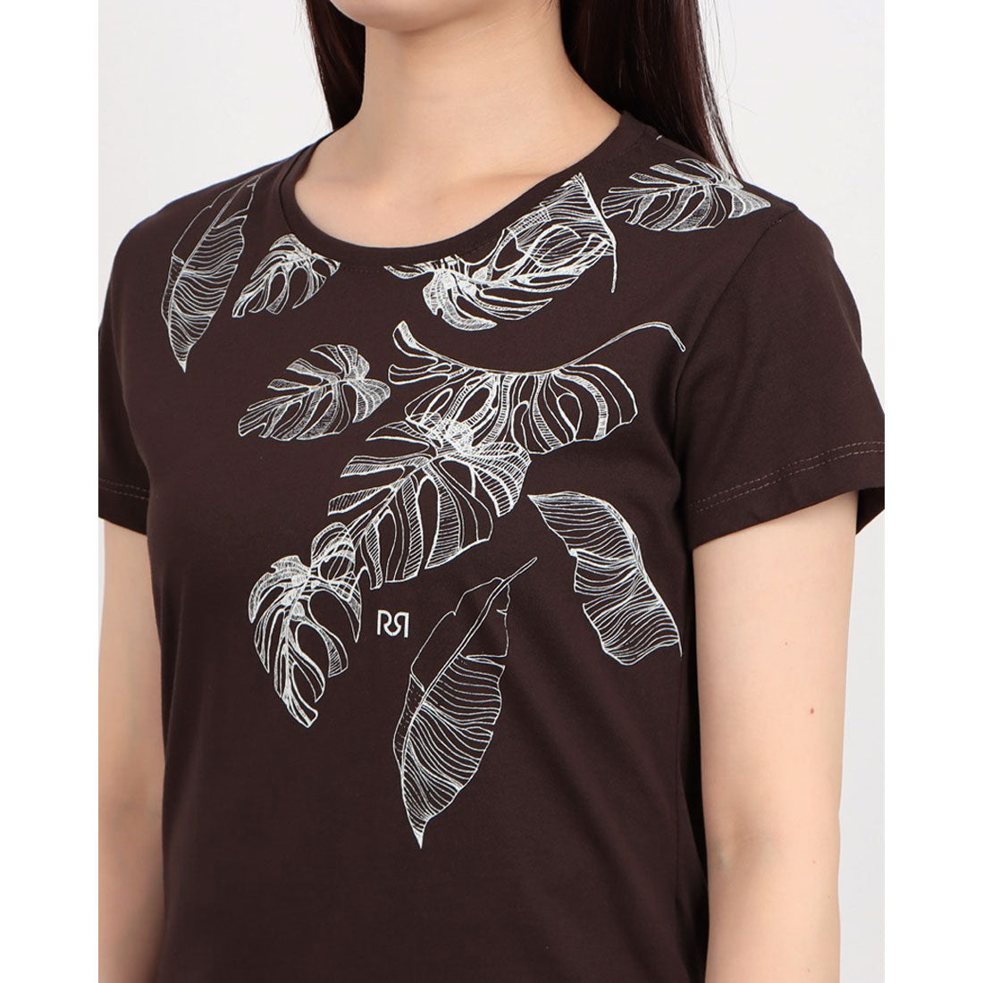 リナシメント RINASCIMENTO リーフプリントTシャツ （Cioccolato） Cioccolato