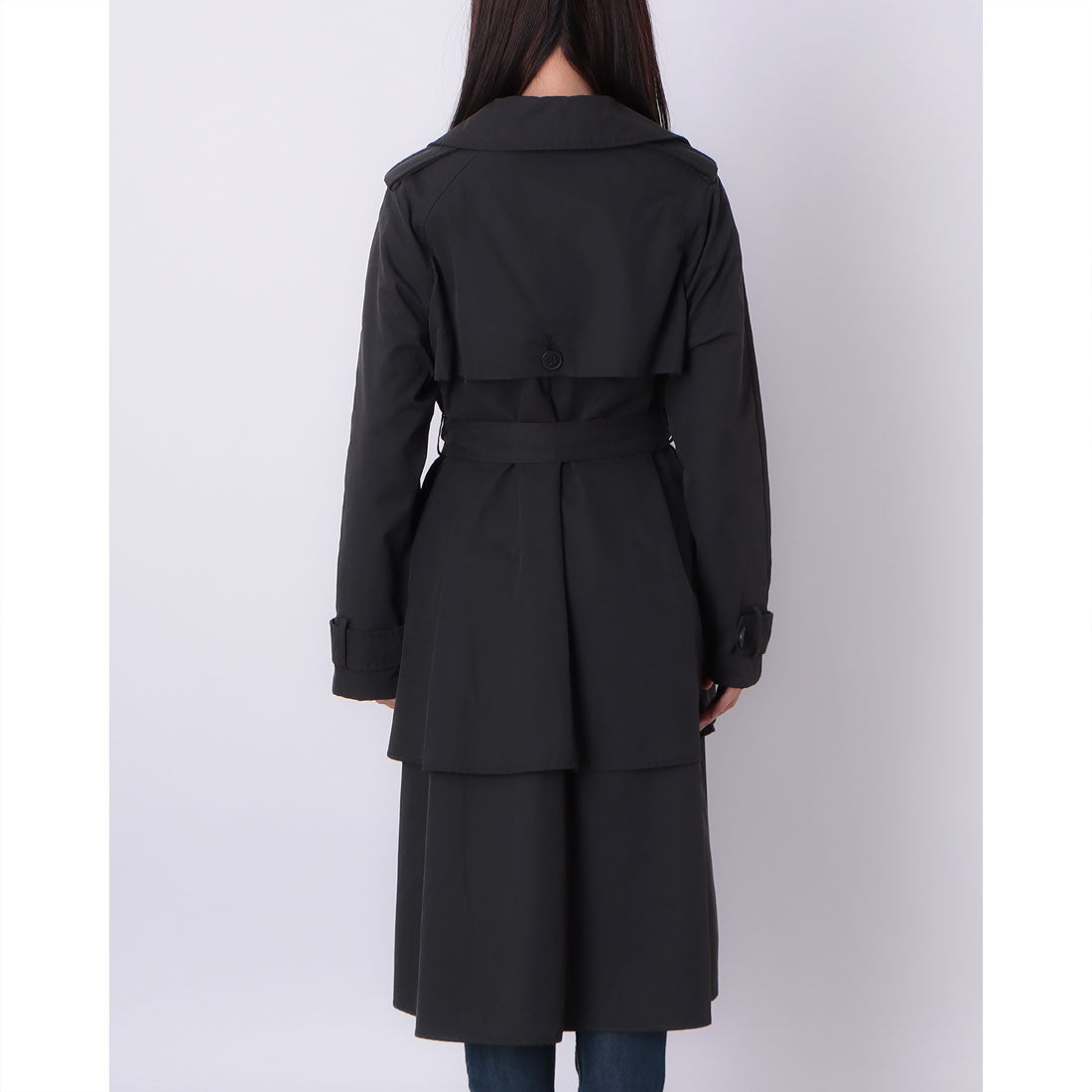 リナシメント RINASCIMENTO レイヤードフレアトレンチCOAT （Nero） Nero