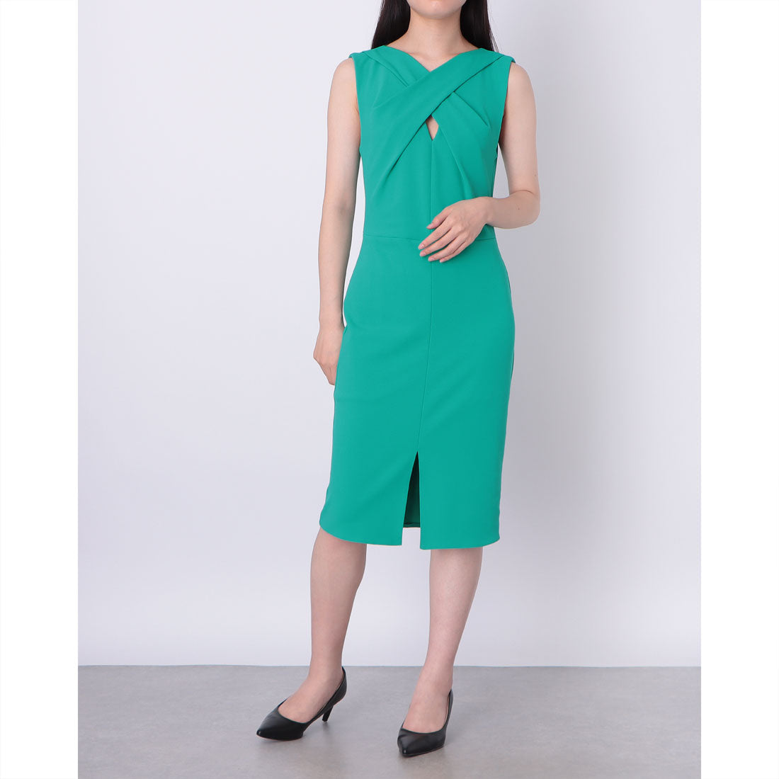 リナシメント RINASCIMENTO クロスデザインタイトワンピース （Verde Pavone） Verde Pavone