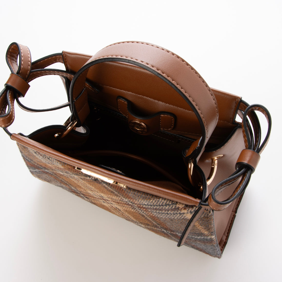 リナシメント RINASCIMENTO チェック柄ハンドBAG （Moro Marrone） Moro Marrone