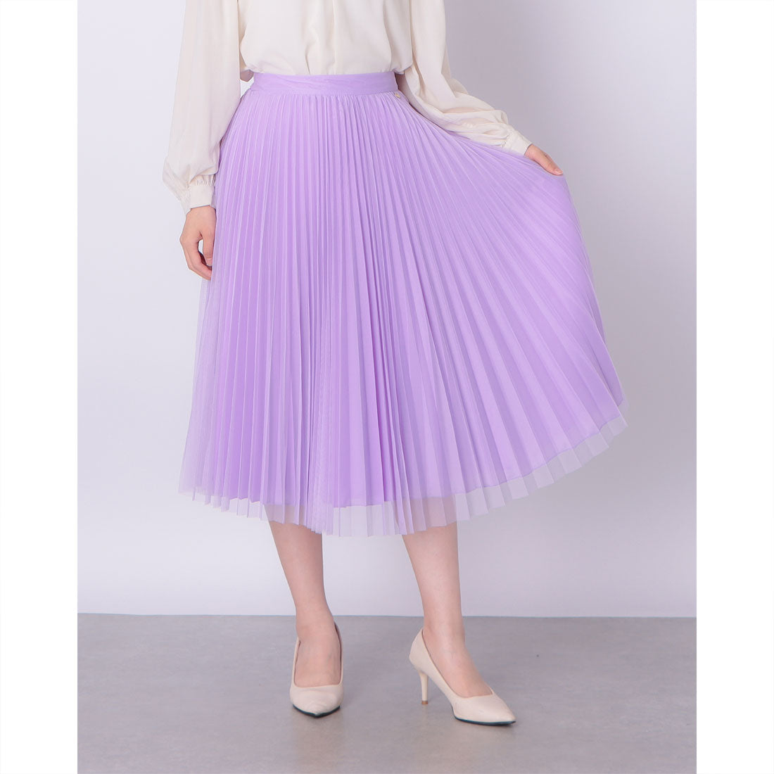 リナシメント RINASCIMENTO チュールプリーツスカート （Lilla Viola） Lilla Viola
