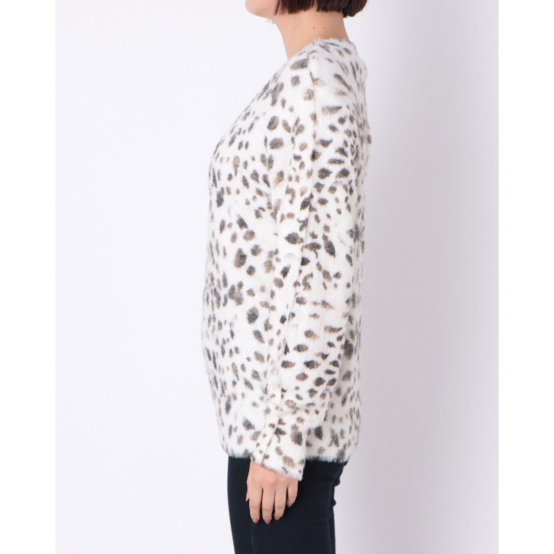 リナシメント RINASCIMENTO シャギーアニマルニットTOPS （var.Bianco Panna） var.Bianco Panna