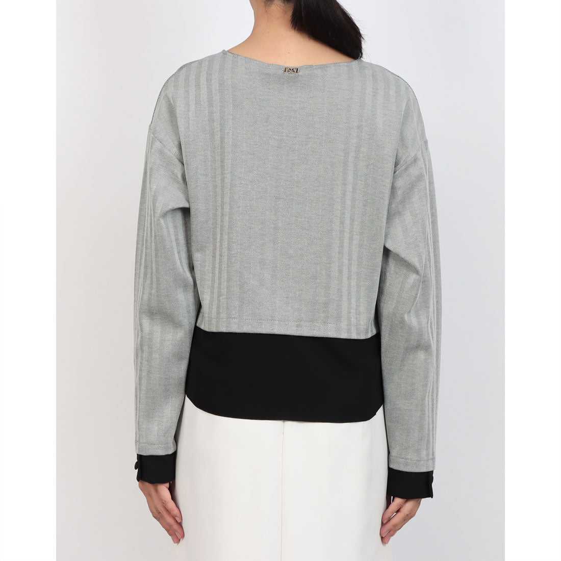 リナシメント RINASCIMENTO シャツレイヤードヘリンボーンTOPS （Grigio） Grigio