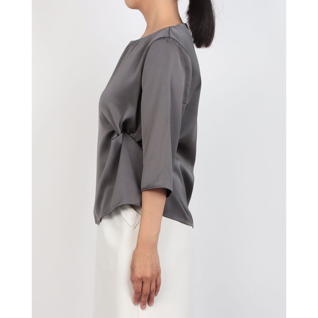 リナシメント RINASCIMENTO サテンサイドタックBL （Grigio Scuro） Grigio Scuro