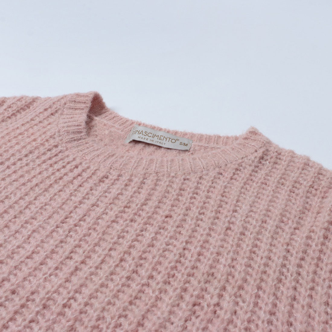 リナシメント RINASCIMENTO チュールフリルスリーブニットTOPS （Rosa Chiaro） Rosa Chiaro