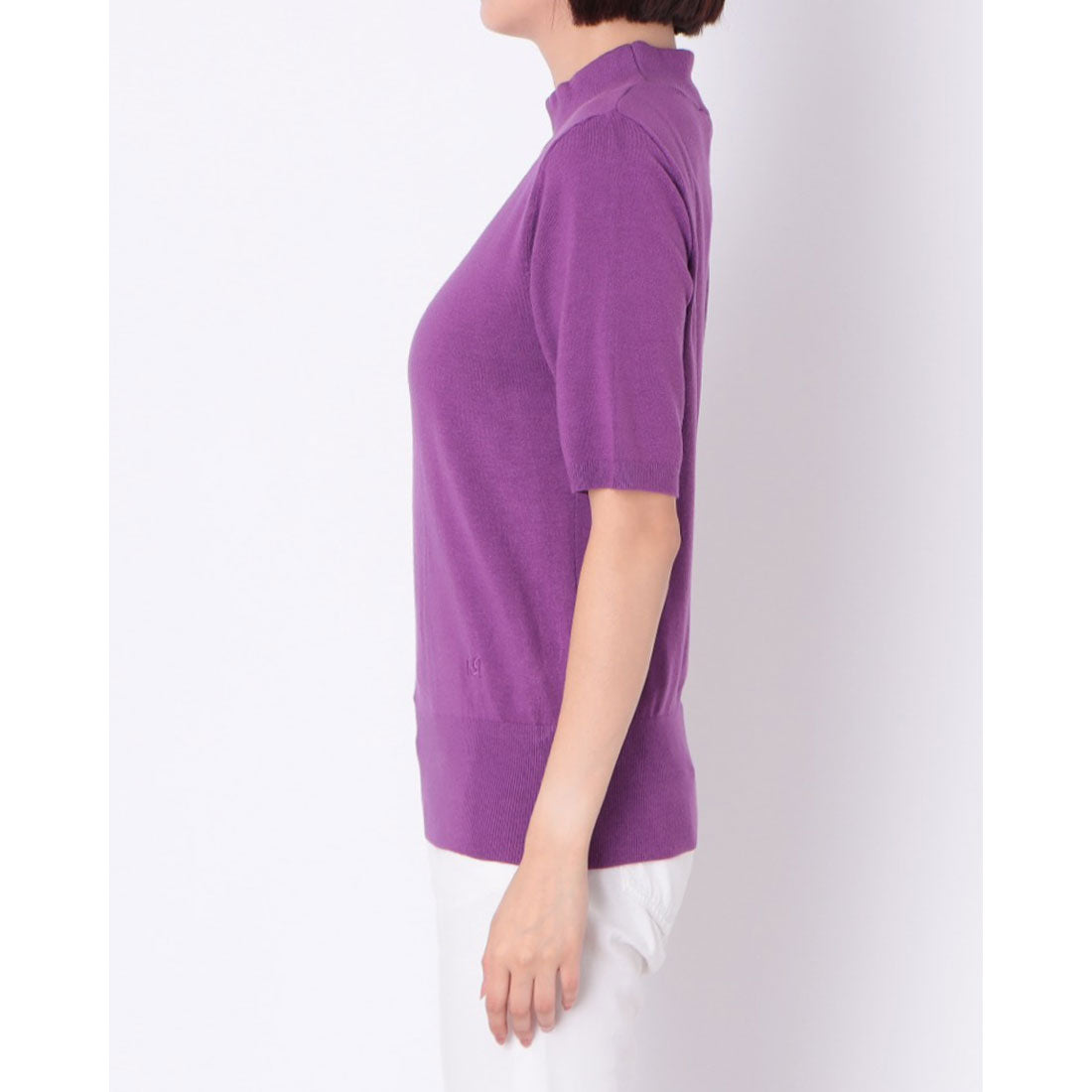 リナシメント RINASCIMENTO 半袖ハイネックニットTOPS （Melanzana Viola） Melanzana Viola