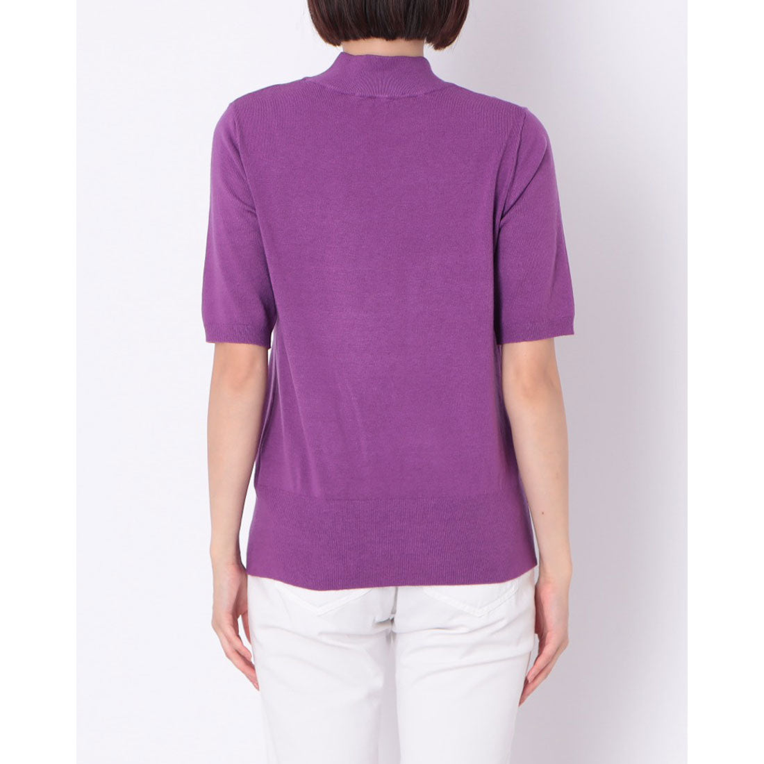 リナシメント RINASCIMENTO 半袖ハイネックニットTOPS （Melanzana Viola） Melanzana Viola