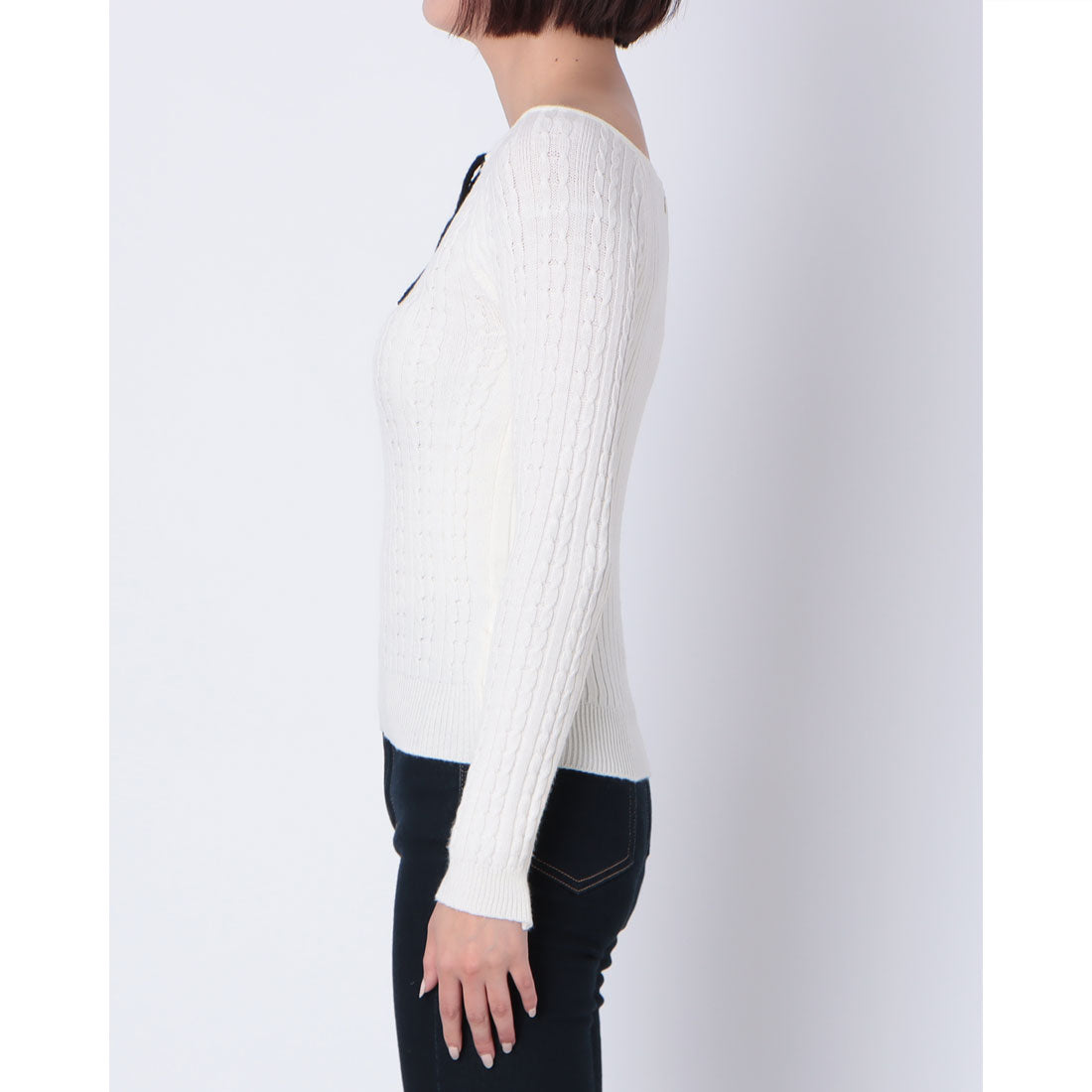 ニット RINASCIMENTO Rinascimento Bicolor Border Switching Knit Top