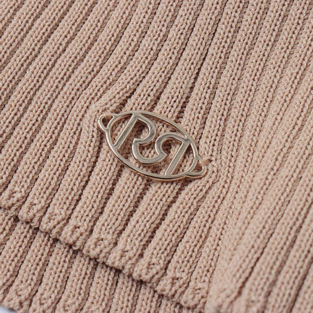 リナシメント RINASCIMENTO フリルタートルリブニットTOPS （Cammello Beige） Cammello Beige