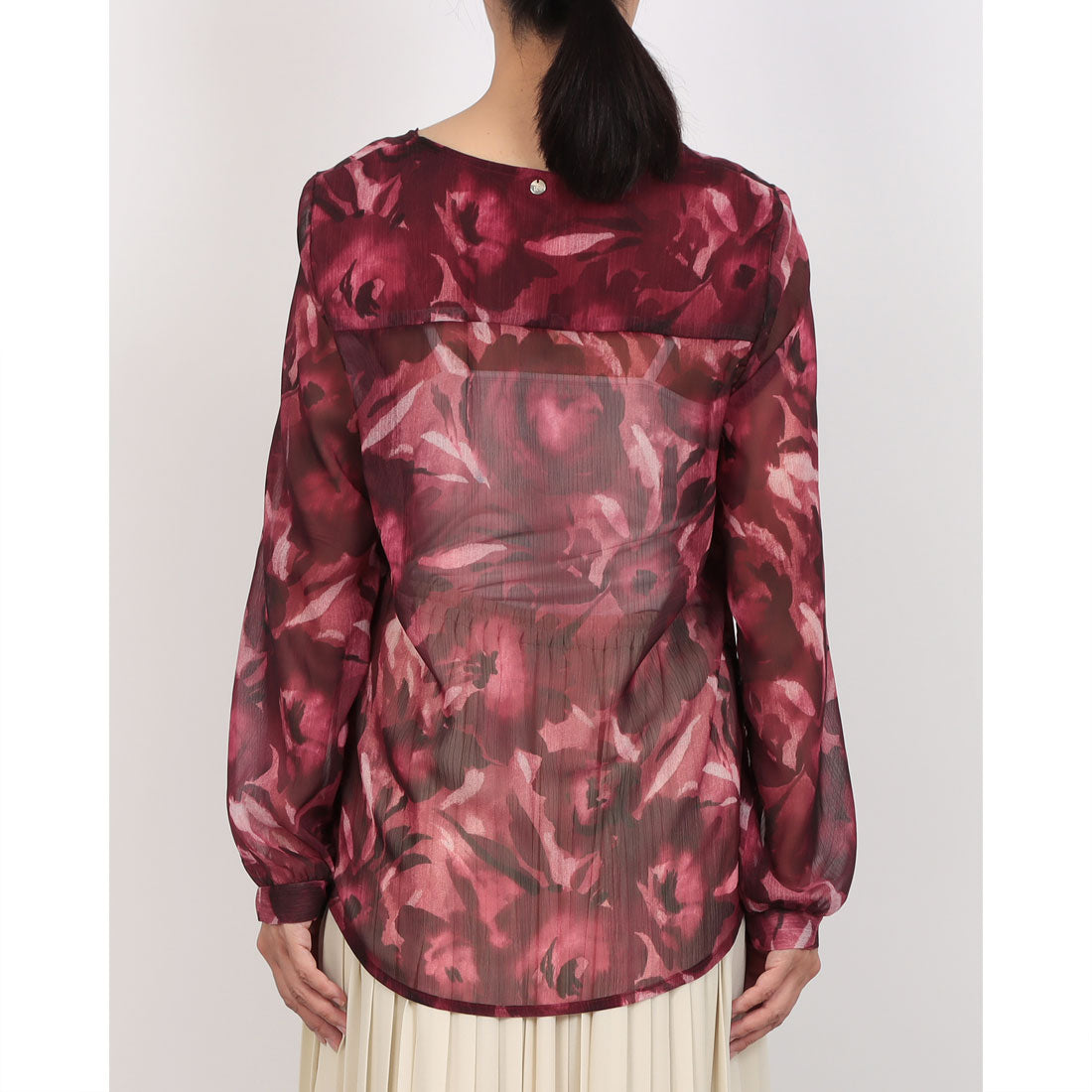 リナシメント RINASCIMENTO フラワーシフォンBL （Bordeaux Rosso） Bordeaux Rosso